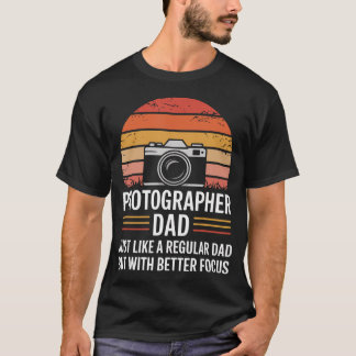 Photographer Dad Camera Retro Photography Humor Fo T-Shirt