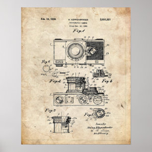Photographische Kamera-Patent Poster