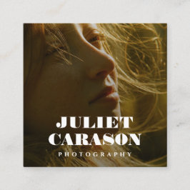 Photography Bold Typography Full photo  Quadratische Visitenkarte