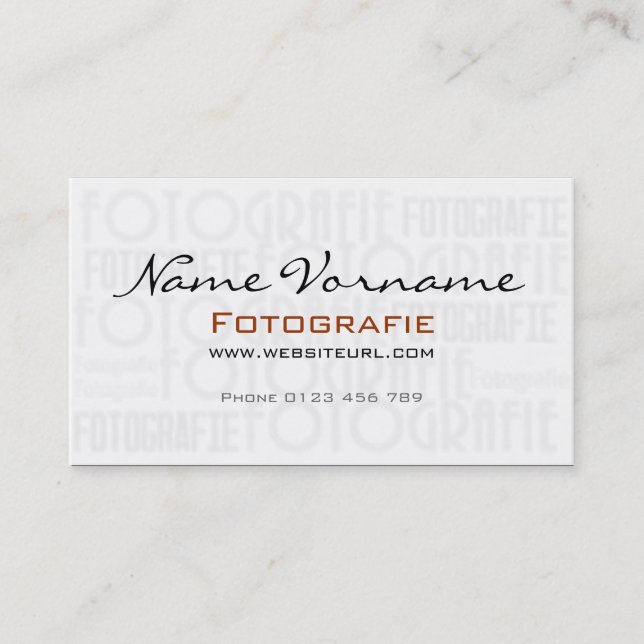 Photography Visitenkarte (Vorderseite)