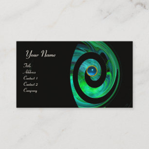 PHOTON SWIRL GEM MONOGRAM schwarz grün blau Visitenkarte