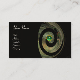 PHOTON SWIRL GEM MONOGRAM schwarz grün gelb Visitenkarte