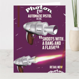 Photon Vintage-Pistole Science-Fiction-Plakat Karte