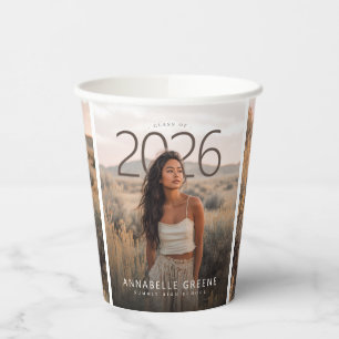 PhotoPop Abschlussjahrgang 2026 Drei-Foto-Abschlus Pappbecher