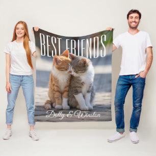PhotoPop Bester Freund Benutzerdefinierte Katze Fleecedecke