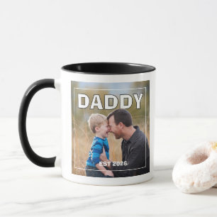 PhotoPop Daddy Est Benutzerdefiniertes Jahr Foto 2 Tasse