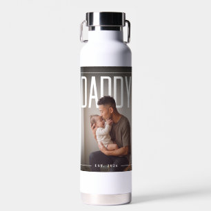 PhotoPop Daddy Est Benutzerdefiniertes Jahr Foto Trinkflasche
