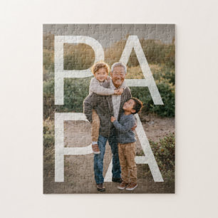 PhotoPop Papa Benutzerdefiniertes Familienfoto Puzzle