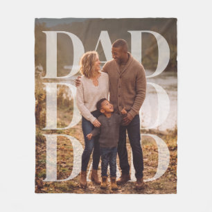 PhotoPop Papa Individuelles Familienfoto Fleecedecke