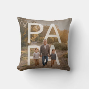 PhotoPop Papa Individuelles Familienfoto Kissen