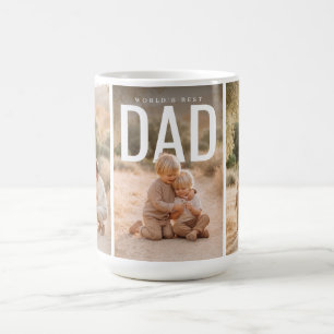 PhotoPop Weltbester Papa 3 Fotocollage Kaffeetasse