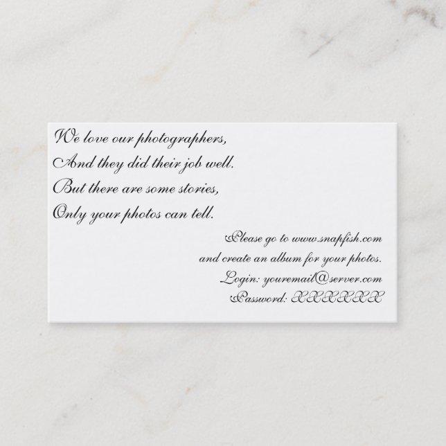 Photosharing Karte (Vorderseite)