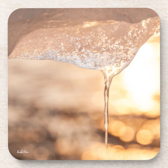 Photosonne durch das Eis Untersetzer (Vorderseite)