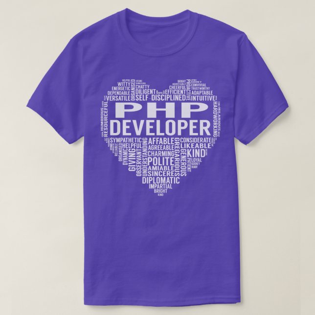 PHP Developer Heart T-Shirt (Design vorne)