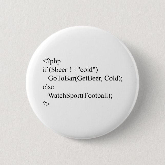 PHP u. Bier Button (Vorderseite)
