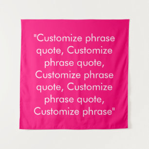 Phrase anpassen elegant fuchsia weiß wandteppich