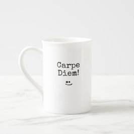 Phrase Carpe Diem Prozellantasse
