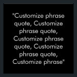 Phrase Schwarz-weiß anpassen Poster<br><div class="desc">Phrase-Zitat Schwarz-weißes Poster anpassen, mit Namen, Phrasen oder Text personalisieren</div>