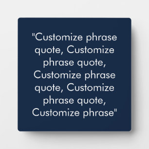 Phrase Zitat elegante blaue Marine Fotoplatte