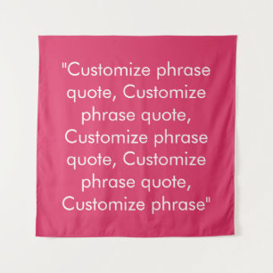 Phrase zitieren elegante Himbeere weiß Wandteppich