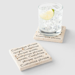 Phrasen-Zitat anpassen, elegante schwarze Buchstab Steinuntersetzer