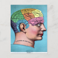 Phrenologie Postkarte