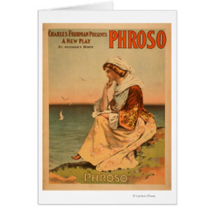 Phroso Frau am Strand-Theaterplakat