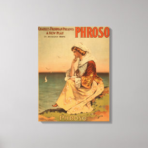 Phroso Frau am Strand-Theaterplakat Leinwanddruck