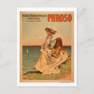 Phroso Woman am Strand Theatrales Poster Postkarte