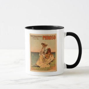Phroso Woman am Strand Theatrales Poster Tasse