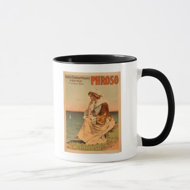 Phroso Woman am Strand Theatrales Poster Tasse (Rechts)