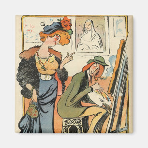Phryne: Karikatur des Modells eines Künstlers Magnet