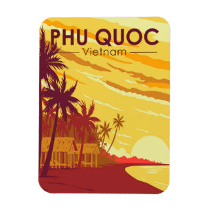 Phu Quoc Island Vietnam Reisen Art Vintag Magnet