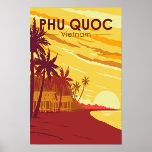 Phu Quoc Island Vietnam Reisen Art Vintag Poster