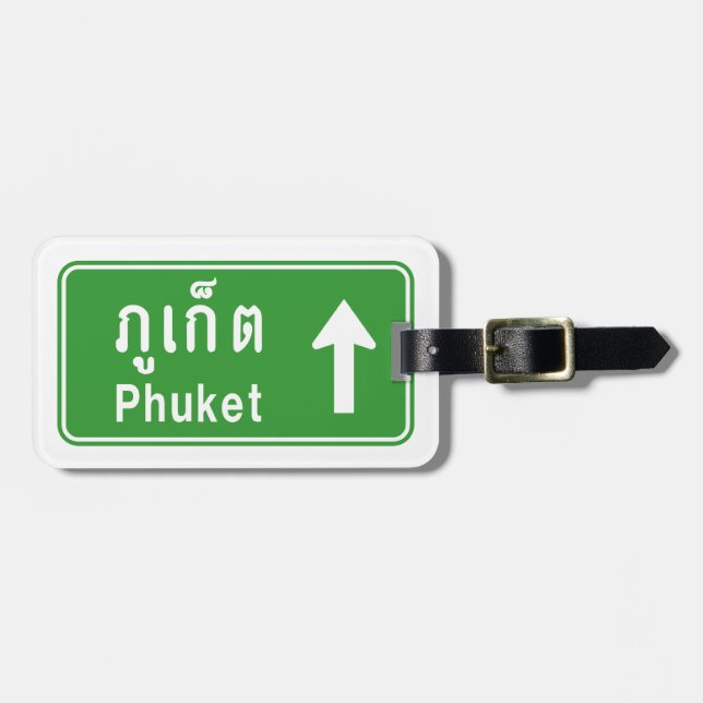 Phuket Ahead ⚠ Thai Highway Traffic ⚠ Gepäckanhänger (Vorderseite horizontal)