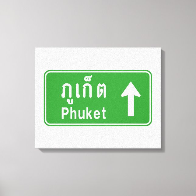 Phuket Ahead ⚠ Thai Highway Traffic ⚠ Leinwanddruck (Vorderseite)