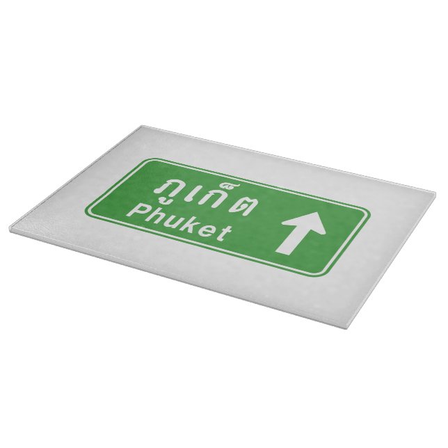 Phuket Ahead ⚠ Thai Highway Traffic ⚠ Schneidebrett (Ecke)