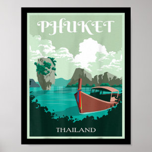 Phuket Longtail-Boot Thailand Insel Samui Souvenir Poster