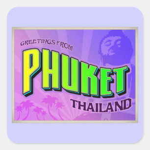 PHUKET QUADRATISCHER AUFKLEBER