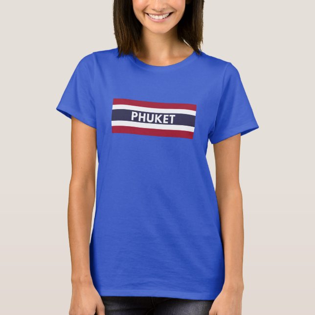 Phuket Thailand in Thai Flag T - Shirt (Vorderseite)