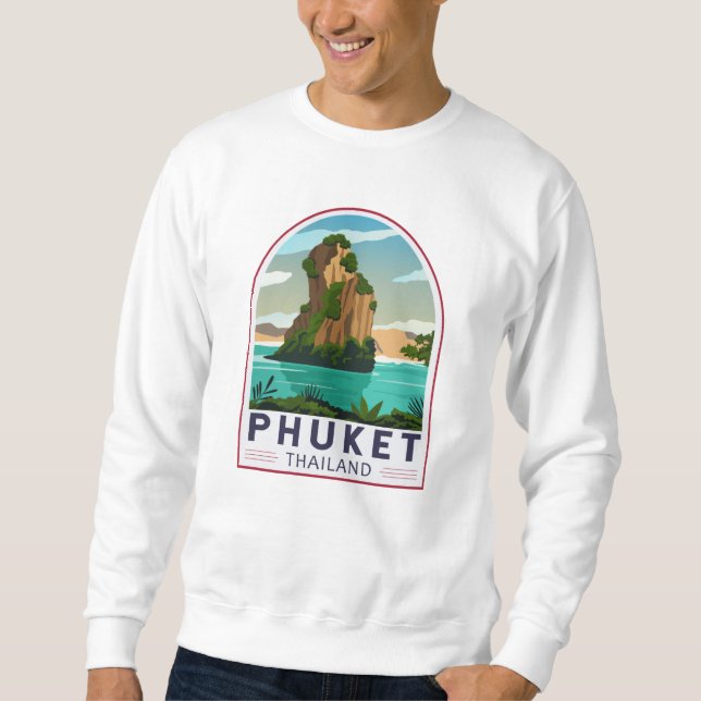 Phuket Thailand Retro Sweatshirt (Vorderseite)