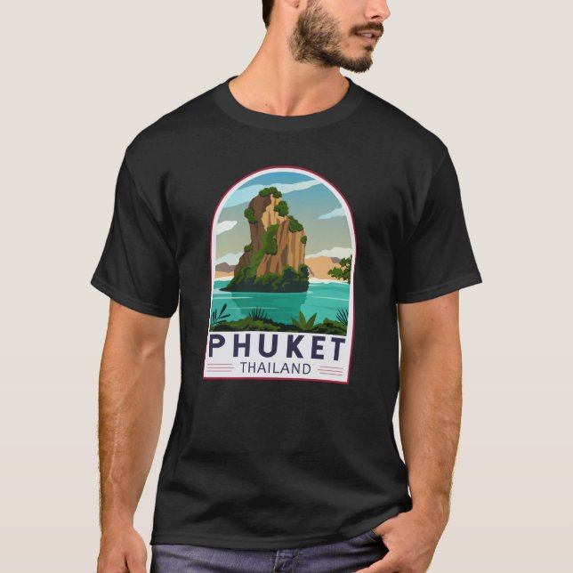 Phuket Thailand Retro T-Shirt (Vorderseite)