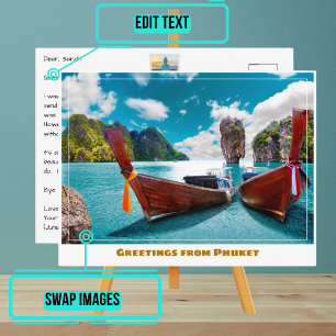 Phuket Thailand Seascape Modern Postkarte