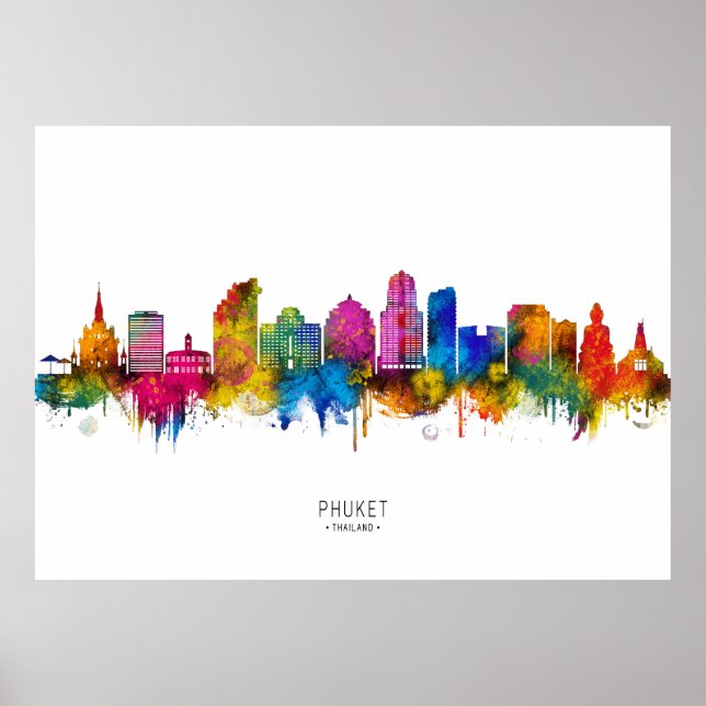 Phuket Thailand Skyline Poster (Vorne)