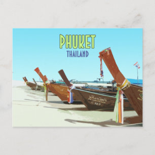 Phuket Thailand Tropical Beach Vintag Postkarte