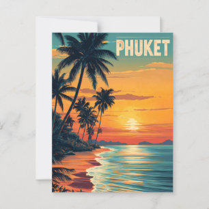 Phuket Vintage Postkarte