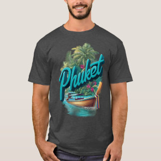 Phuketropicalhailand Design mit Longtail-Boot Spaß T-Shirt