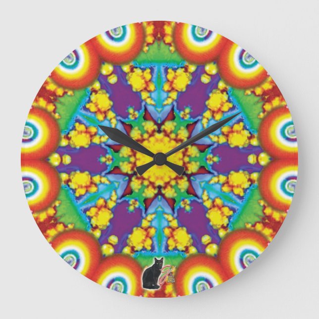 Phyletic Kaleidoscope Große Wanduhr (Vorderseite)