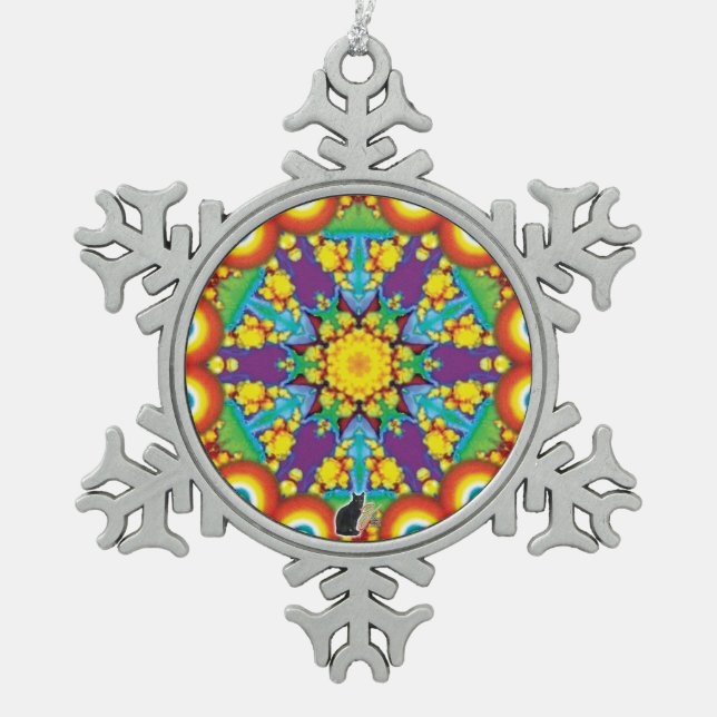 Phyletic Kaleidoskop Snowflake Ornament (Vorderseite)
