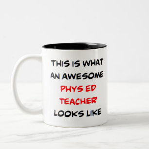 Phys-ed-Lehrer, phantastisch Zweifarbige Tasse